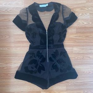 Alice McCALL mesh and velvet play suit